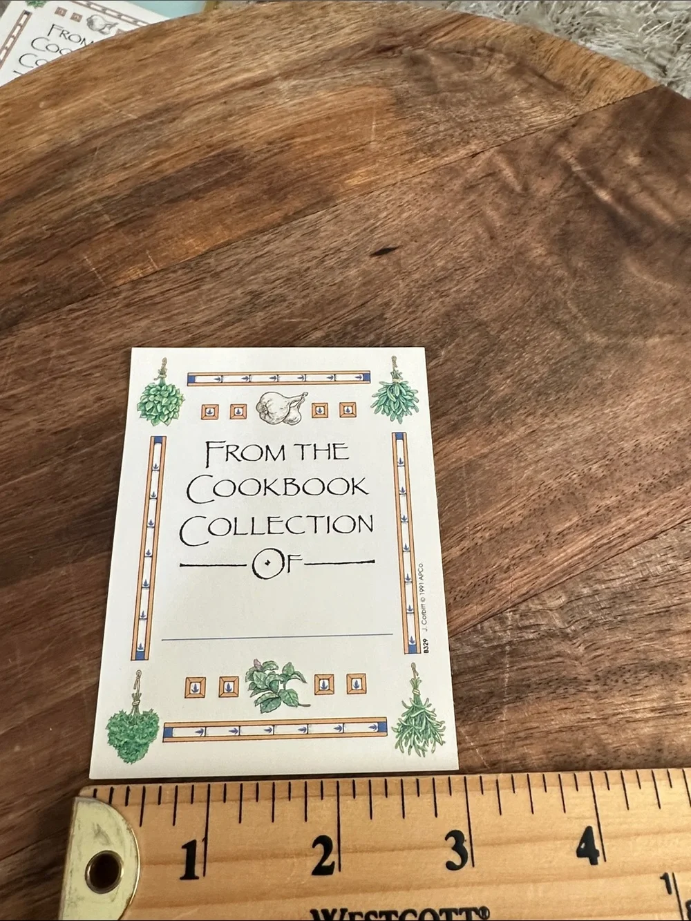 Cookbook Bookplates 1991 Antioch Bookplates 